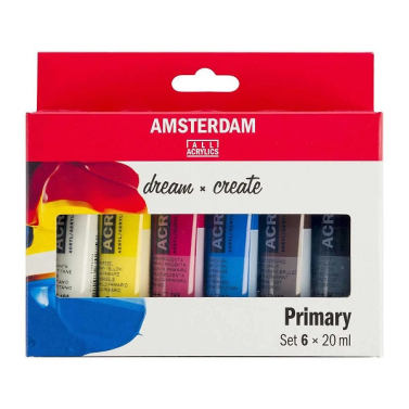 Estojo Tinta Acrilica 20ml C/6 Amsterdan 17820500 Royal Talens